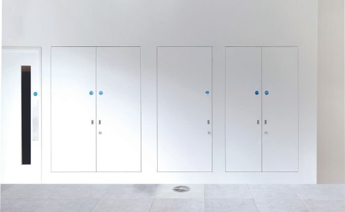 Fire rated concealed riser doorsets