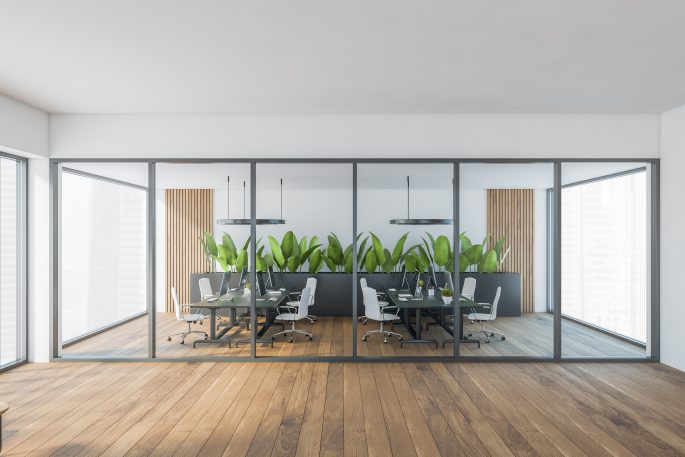 Glass-wall-partitioning-system-for-modern-office