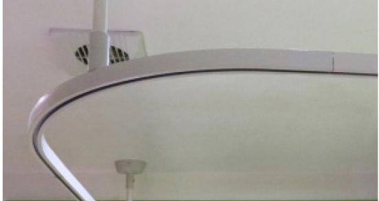 anti ligature shower curtain rail in mental health facility