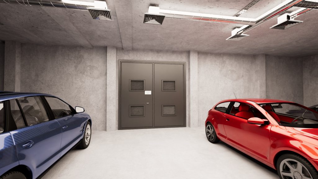 Fire-rated and security certified steel substation or switch room doors